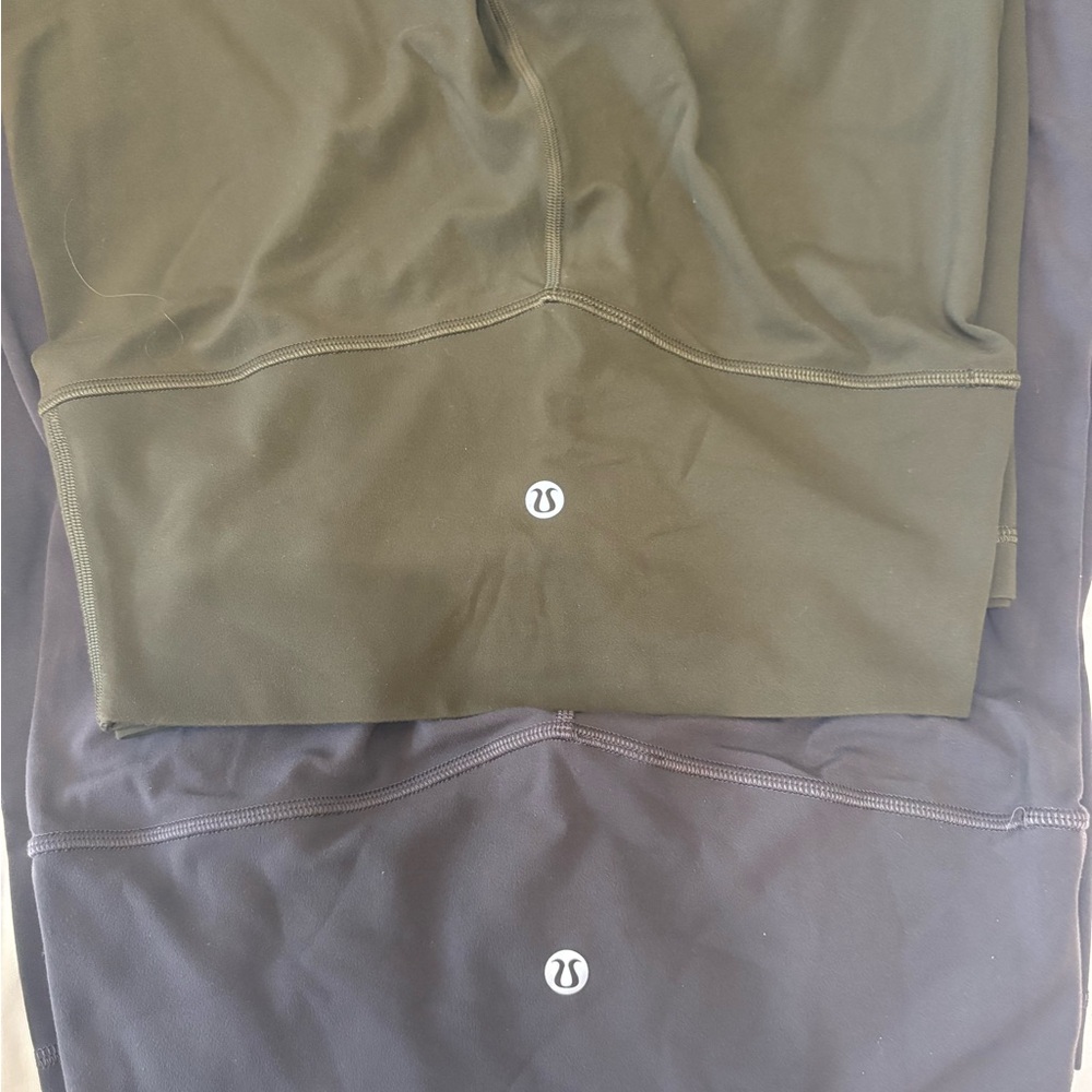 Lululemon Athletica Green and Dark Gray Leggings
